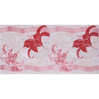 VOGUE FLOWERS RED DECOR  25x50 2587